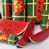 Combo 10 hộp mô hình bánh chưng 18cm, bánh tét 17cm, dưa hấu 18cm  ( 4 chưng, 3 tét, 3 dưa hấu )