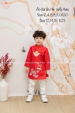 Áo dài lân nhi đỏ