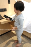 Bộ minkymom thu đông thun gân cúc giữa