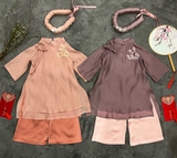 Áo dài tuyết nguyệt hồng