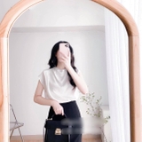 Áo lụa trắng vạt lệch S