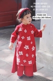 Aó dài đỏ hoa đào sz 4/110cm