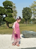 Áo dài bé gái Linn chính hãng - size 6 ( 21-23 kg/ 111-115cm)