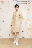 Áo dài gấm thêu kim mai- nam XL