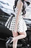 Đầm cup chấm bi xoè size M - Trân ali
