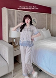 Pijama lụa tằm Sam cao cấp - Mickey xám M