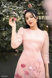 Aó dài tơ hồng 4 tà kết hoa - M