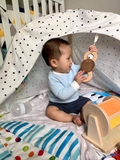 Aó dài tơ hồng 4 tà kết hoa - M