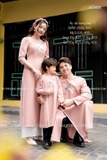 Áo dài nhung hồng nam M <65kg