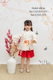 Hanbok taffa lụa thêu hoa