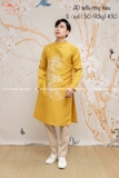 Áo dài nam taffa thêu rồng vàng