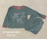 Bộ bozip siêu mềm - xanh