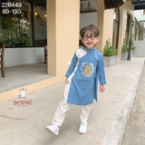 Bộ áo dài nhung tăm thêu rồng bé trai