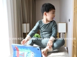 Bộ minkymom thu đông thun gân phối viền