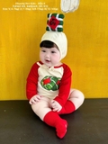 Full set bodysuit + mũ + tất " bánh chưng kem"
