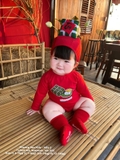 Full set bodysuit + mũ + tất " bánh chưng"