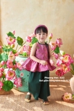 Set gấm yếm hồng, hàng thiết kế
