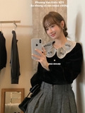 Áo nhung cổ ren Imiss <60kg