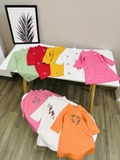 Áo dài linen trắng thêu hoa đào đỏ