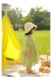 Đầm thô mềm xanh hoa nhí Sofia