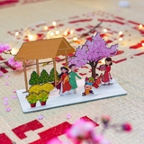 Decor gỗ 3d ngày Tết