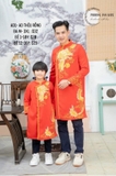 Aó dài đỏ thêu rồng