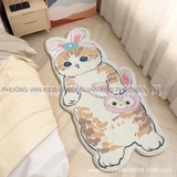 Thảm mèo đeo túi thỏ - thảm lông cừu  60x120cm