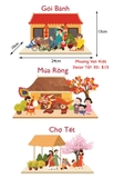 Decor gỗ 3d ngày Tết