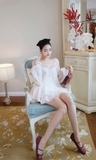 Set áo tơ cổ đá freesize ( CHOUCHOU)