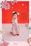 Áo dài tự linh hồng phấn - luạ ngọc trai, form suông