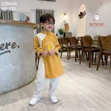 Bộ áo dài nhung tăm thêu rồng bé trai