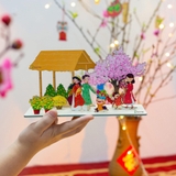 Decor gỗ 3d ngày Tết