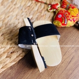 Guốc mộc quai nhung gia đình