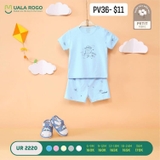 Bộ ngắn tay Uala Rogo màu xanh / UR2220 - 9-12m