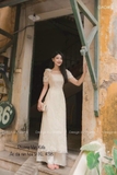 Áo dài ren hoa