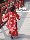 Aó dài đỏ hoa đào sz 4/110cm