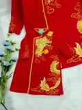 Aó dài đỏ thêu rồng