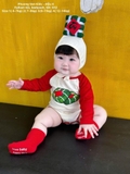 Full set bodysuit + mũ + tất " bánh chưng kem"
