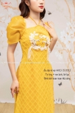 Áo dài tố nữ vàng
