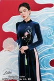 Bộ áo dài Yên Lam nhung thêu mịn size XL