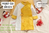 Áo dài gấm thượng hải vàng - 6y