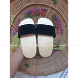 Guốc mộc quai nhung gia đình