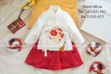 Hanbok taffa lụa thêu hoa