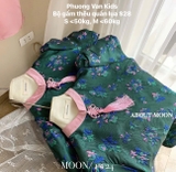 Bộ gấm thêu xanh + quần lụa