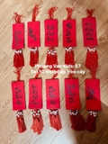 Set 10 dây ngọc thư pháp đỏ treo cây