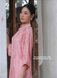 Áo dài gấm tơ hồng