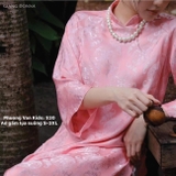 Áo dài gấm tơ hồng