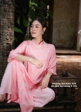 Áo dài gấm tơ hồng