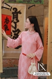 Áo dài gấm tơ hồng