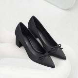 Bow Tie Black Sandals